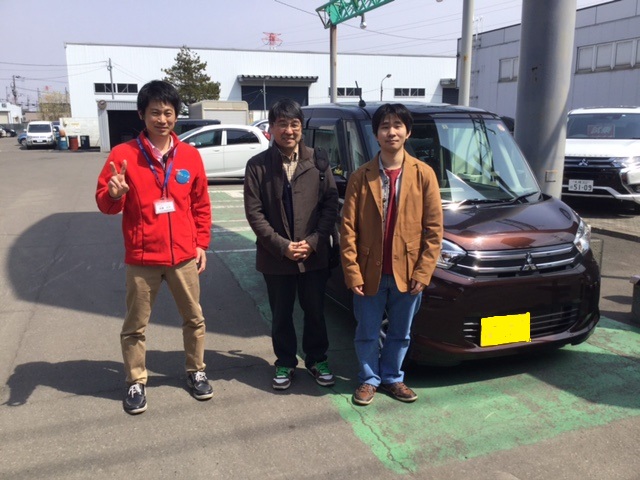 4月16日 日 中古車納車式ｍ様 東店blog 北海道三菱自動車販売株式会社 札幌及び道央地域の三菱自動車 新車 中古車販売会社