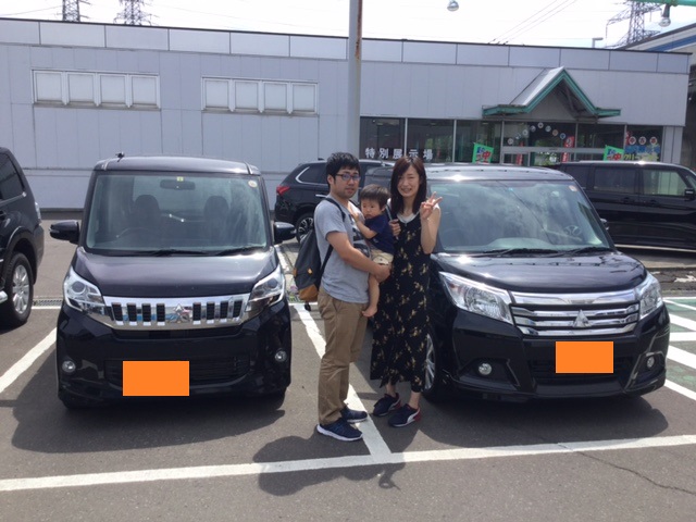 7月30日ｎ様中古車デリカｄ2納車式 東店blog 北海道三菱自動車販売株式会社 札幌及び道央地域の三菱自動車 新車 中古車販売会社